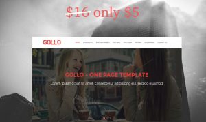 Gollo 单页 HTML5网站模板-蟹程序