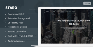 Staro - 响应式着陆页面HTML模板-蟹程序