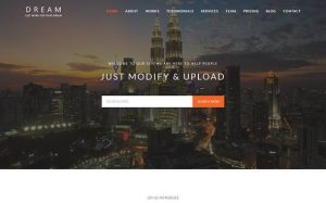 Dream - 单页响应式HTML模板-蟹程序