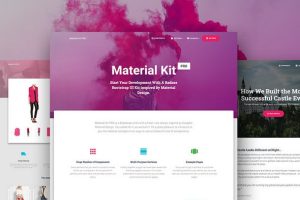 Material Kit PRO v1.2.1 - 高级Bootstrap UI Kit 模板-蟹程序