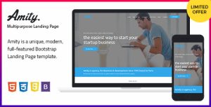 Amity - HTML5 Bootstrap 着陆页模板-蟹程序