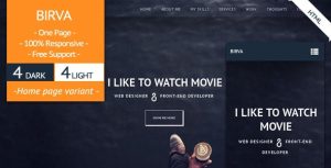 BIRVA - 响应式作品展示HTML模板-蟹程序