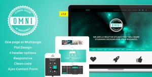自适应 Omni 单页视差作品展示 XHTML5/CSS静态网站模板-蟹程序