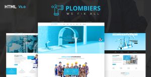Plombiers - 水电维修服务HTML模板-蟹程序