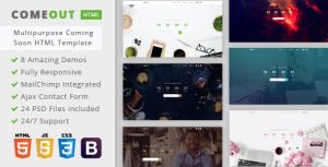 ComeOut - 多用途即将推出倒计时HTML模板-蟹程序