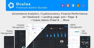 Oculux Mega Bundle - 响应式管理仪表板HTML模板 - v2.7.0-蟹程序