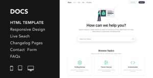 Docs - 文档手册知识库HTML5模板-蟹程序