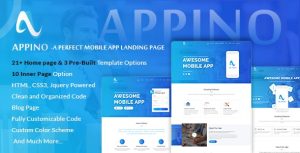 APPINO - 完美移动应用程序着陆页HTML模板 - v2.5-蟹程序