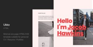 Ukko - 个人作品集HTML模板-蟹程序