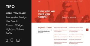 Tipo - 知识库帮助文档HTML5模板-蟹程序