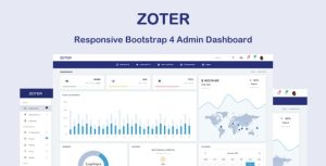Zoter - 响应式管理仪表板HTML模板-蟹程序