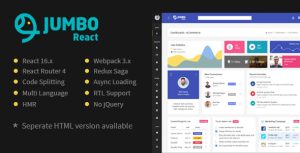 React v1.6 - 响应式 BootStrap 4管理模板-蟹程序