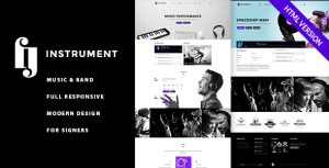 Instrument - 音乐家/歌手/乐队HTML模板-蟹程序