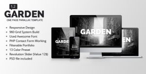 Garden 视觉差单页 XHTML/CSS静态网站模板HTML5主题-蟹程序
