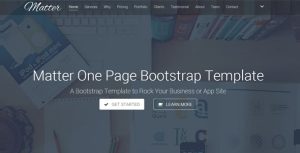Matter 单页商务 HTML5自适应模版-蟹程序