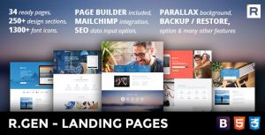 R.Gen 各种着陆页 HTML5模板-蟹程序