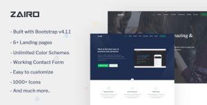 Zairo - 多用途 Bootstrap 4 着陆页模板-蟹程序