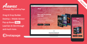 Aawaz - 应用程序APP着陆页-蟹程序