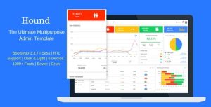 Hound - 多用途管理面板HTML5面板-蟹程序