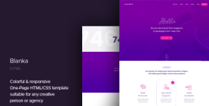 Blanka - 单页 HTML 模板-蟹程序