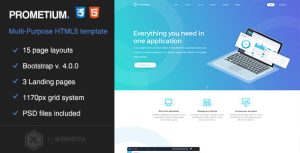 Prometium - 多用途HTML5模板-蟹程序