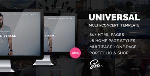 Universal v1.1 - 智能多用途HTML5模板-蟹程序