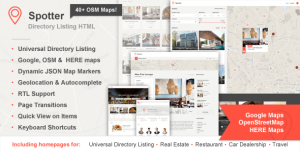 Spotter - 商家目录HTML模板-蟹程序