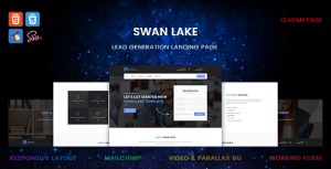 Swan Lake - 营销着陆页HTML模板-蟹程序