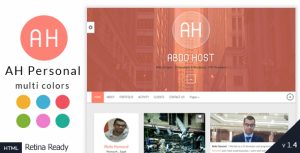 AH - 创意个人简历HTML模板-蟹程序