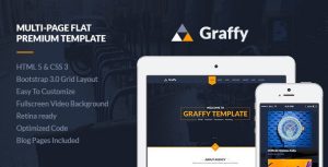 GRAFFY - 响应式企业公司网站模板-蟹程序