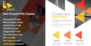 自适应 3Angle 创意设计机构 HTML5/CSS静态网站模板主题-蟹程序
