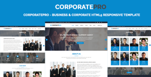 CorporatePro - 商业和企业HTML5响应模板-蟹程序
