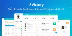 Victory 响应式Bootstrap 4 管理面板-蟹程序