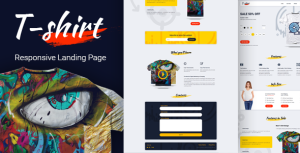 T-shirt 着陆页HTML5模板-蟹程序