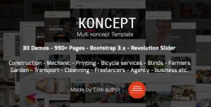 Koncept 多用途 HTML5模板-蟹程序