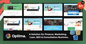 Optima - SEO，营销/社交/多用途响应HTML5模板-蟹程序