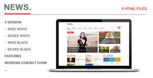 News 新闻杂志 HTML/CSS静态网站模板自适应主题-蟹程序