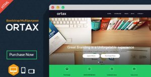 自适应 超漂亮 Ortax 多用途 HTML5模板-蟹程序