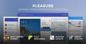 Pleasure 后台管理面板 HTML5模板-蟹程序