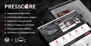 PressCore 响应式 XHTML/CSS静态网站模板HTML5主题-蟹程序
