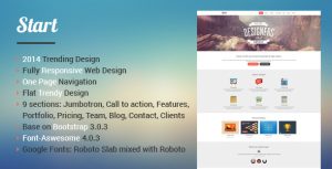 Start 单页 HTML5模板 Bootstrap 自适应-蟹程序