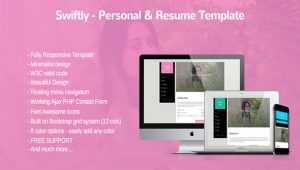 Swiftly 个人简历 HTML5模板-蟹程序