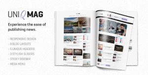 UniqMag 新闻杂志 HTML5模板-蟹程序