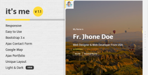 It’s Me v1.1 - 个人作品展示HTML模板-蟹程序