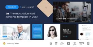 Ja - 高级个人简历/CV vCard模板-蟹程序