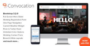 Convocation v1.2 - 活动事件/会议HTML着陆页-蟹程序