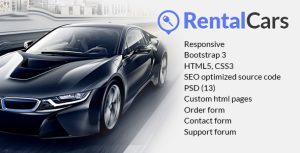 Rental Cars - 汽车租赁HTML5模板-蟹程序