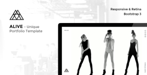 ALIVE - 创意作品展示HTML5模板-蟹程序