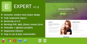 Expert CV / Resume 简历作品展示模板-蟹程序