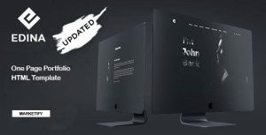 Edina - 个人作品展示简历HTML模板-蟹程序